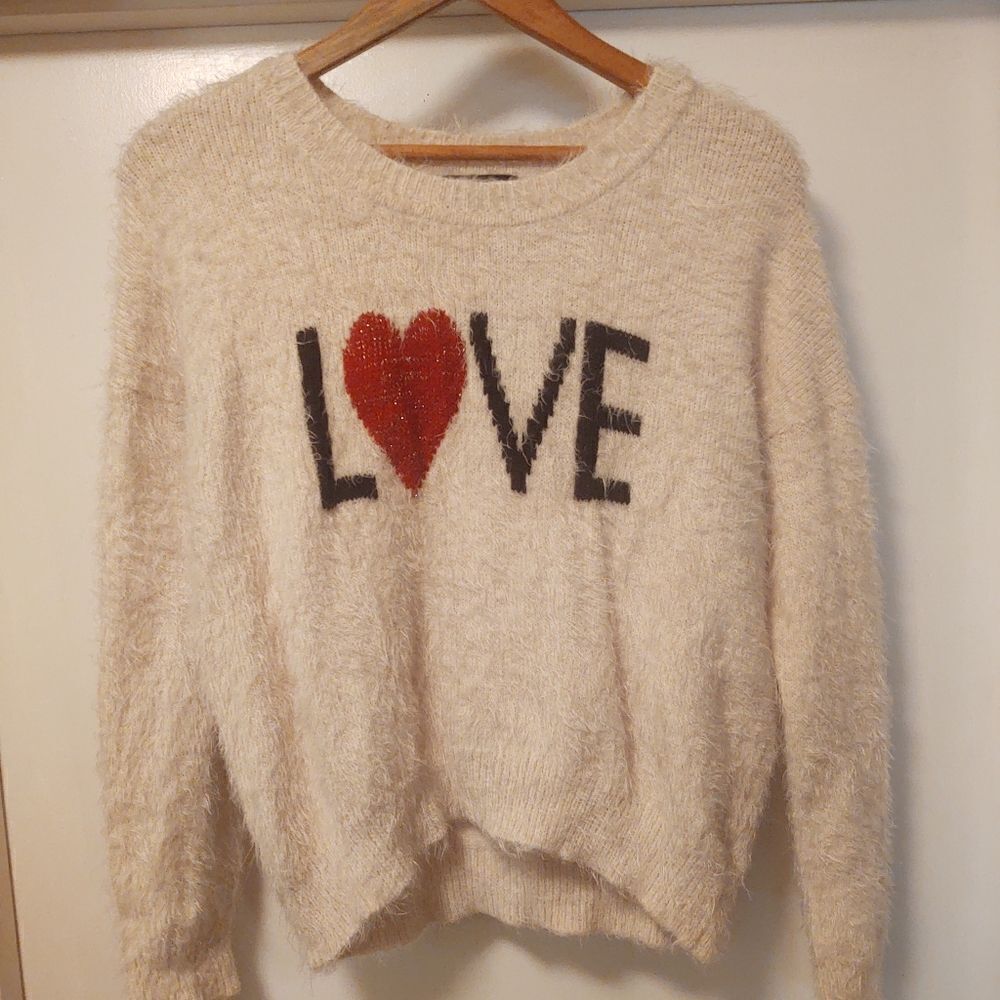 Mia Maddison LOVE Sweater Size Large